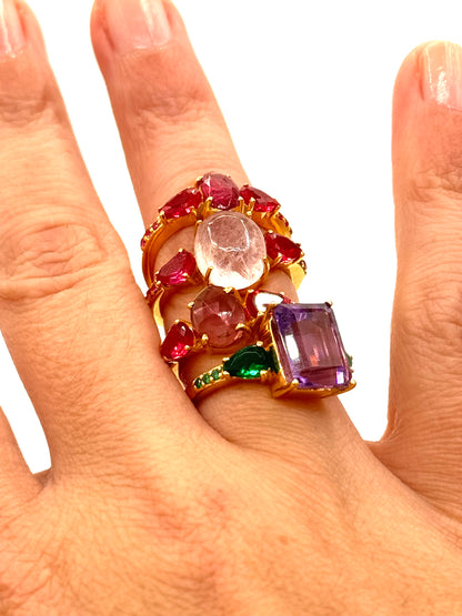 Bague artisanale JAIPUR Morganite