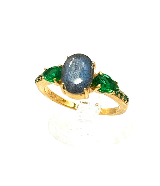 Bague artisanale JAIPUR Labradorite