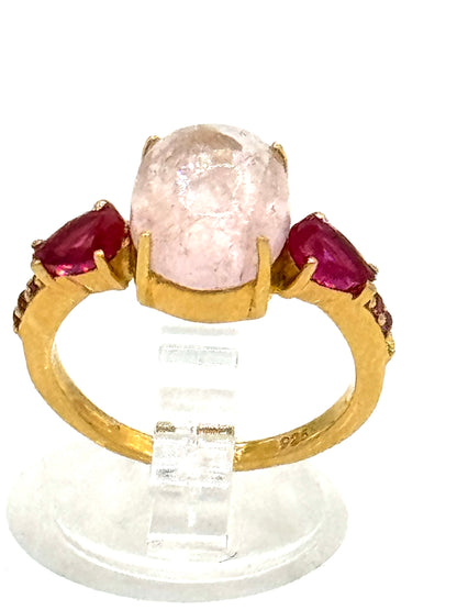 Bague artisanale JAIPUR Morganite