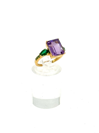 Handgefertigter JAIPUR-Amethyst-Ring