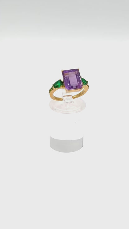 Handgefertigter JAIPUR-Amethyst-Ring